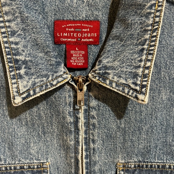 Limited Jeans Blue Denim Sleeveless Top - Picture 2 of 3